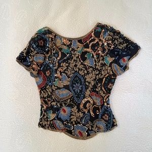 Ladies Vintage Sequined Top